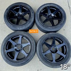 N280 BLACK 6 SPOKE Wheels 18 inch Wheels