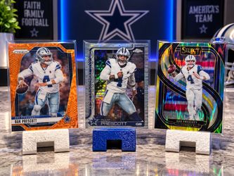 Dak Prescott Cowboys Trading Card Lot of 3