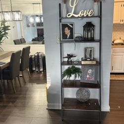 5 Tier Ladder Shelf Bookcase