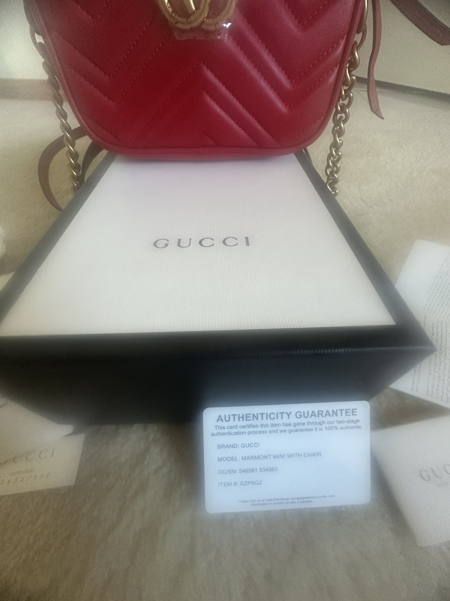 Gucci GG Marmont Small Chevron Shoulder Bag