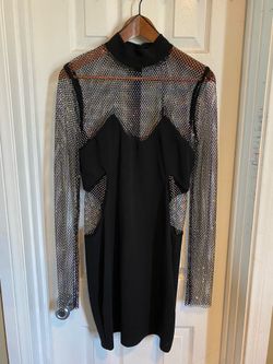 Black Dress with Rhinestones NWT L