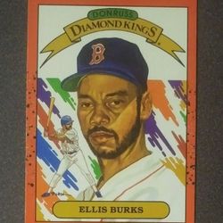 1990 Diamond Kings Ellis Burks Boston Red Sox #23 Donruss Outfielder Vintage Collectible Sports MLB