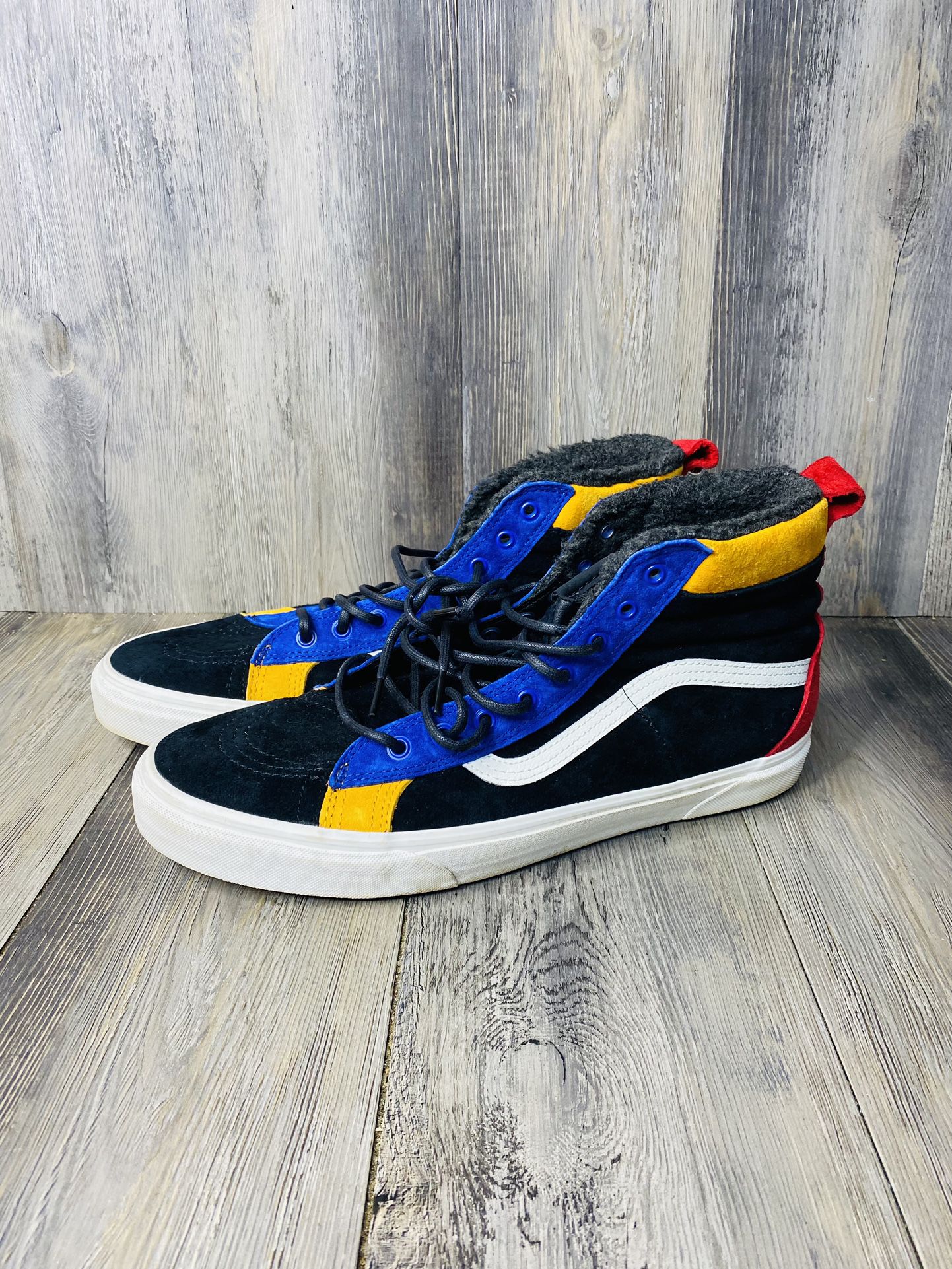 Vans Sk8-Hi 46 MTE DX Surf the Web Mens Size 13 Blue Red Yellow White Suede