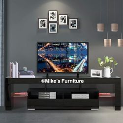 Brand new 63” TV stand entertainment center wall unit with L.E.D lights