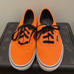 VANS Lace Up Four Eyelet Neon Orange Size Mens 5.5/Womens 7