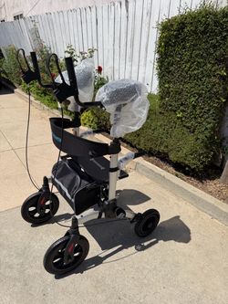 Upright Rollator Walker with Forearm Support   18 inches wide