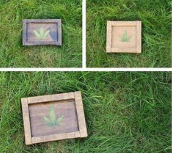 Wooden Trays And Boxes w/ Real Leafs