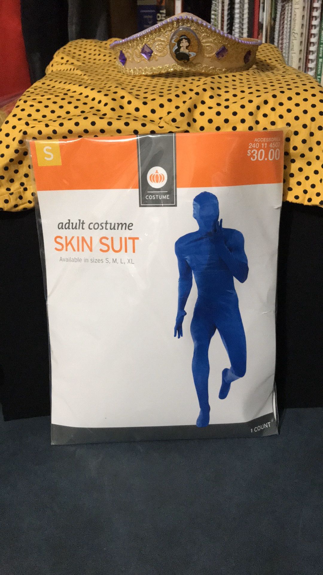 Halloween Costume blue faceless skin suit