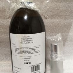 Paco Rabanne One Million Eau de Toilette EDT 1 oz 30 ml Men Fragrance Cologne Perfume Spray DECANT