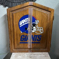Giants Wooden Dart Board Cabinet 