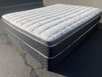 Queen Pillow Top Mattress And Boxspring!