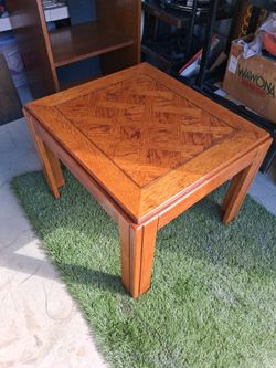 Solid wood,  parquet design end table