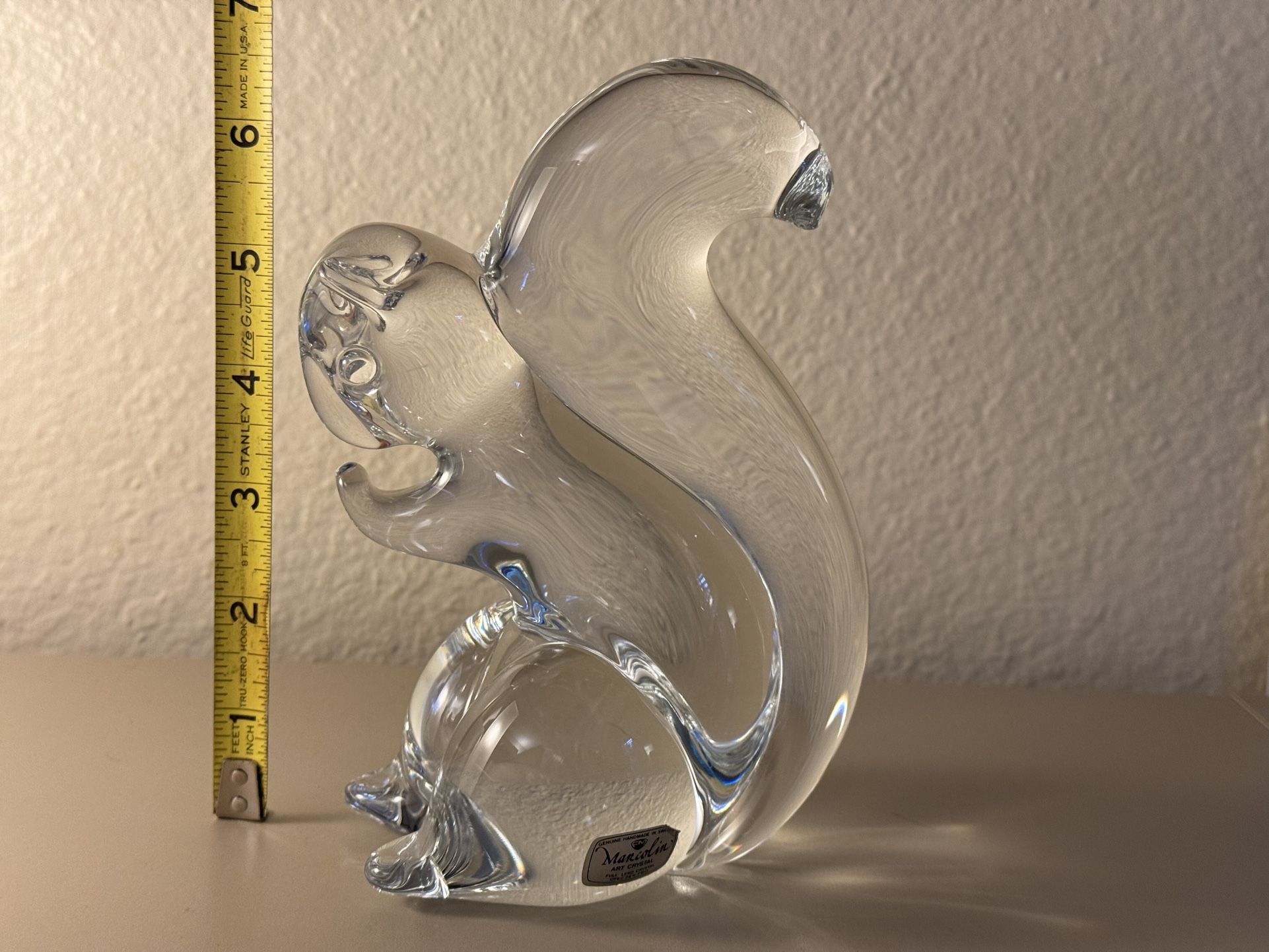 Vintage Marcolin Lead crystal Squirrel Figurine