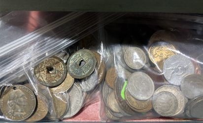 Large Vintage Estate World Coin Lot (125+ Pcs) - Rare Silver & Imperial Asian Coins
