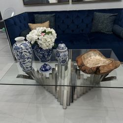 Chrome And Glass Coffee Table