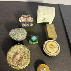 Vintage Trinket Box Compact Lot 8 Yardley 1930s Cloisonne Japan Italy