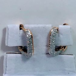 1 Ct PGL Certified Lab Grown Diamond Earrings, Sterling Silver/14K overlay