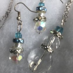 Snowman Necklace And Earrings