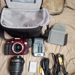 Nikon D5300 DSLR Camera With Carrying Case And Accessories 