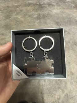Matching Puzzle Piece Key Chains