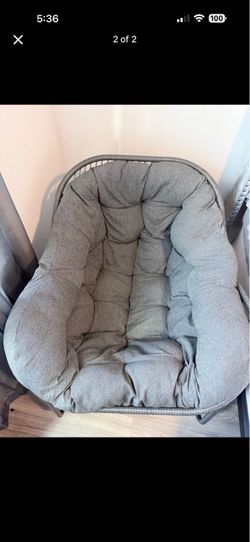 Gray Papasan Rocking Chair with Cushion