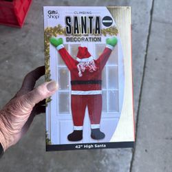 Climbing Santa Decoration 42”