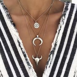 Southwest Multi Layer Charm Necklaces One Clasp *See My Other 800 Items *