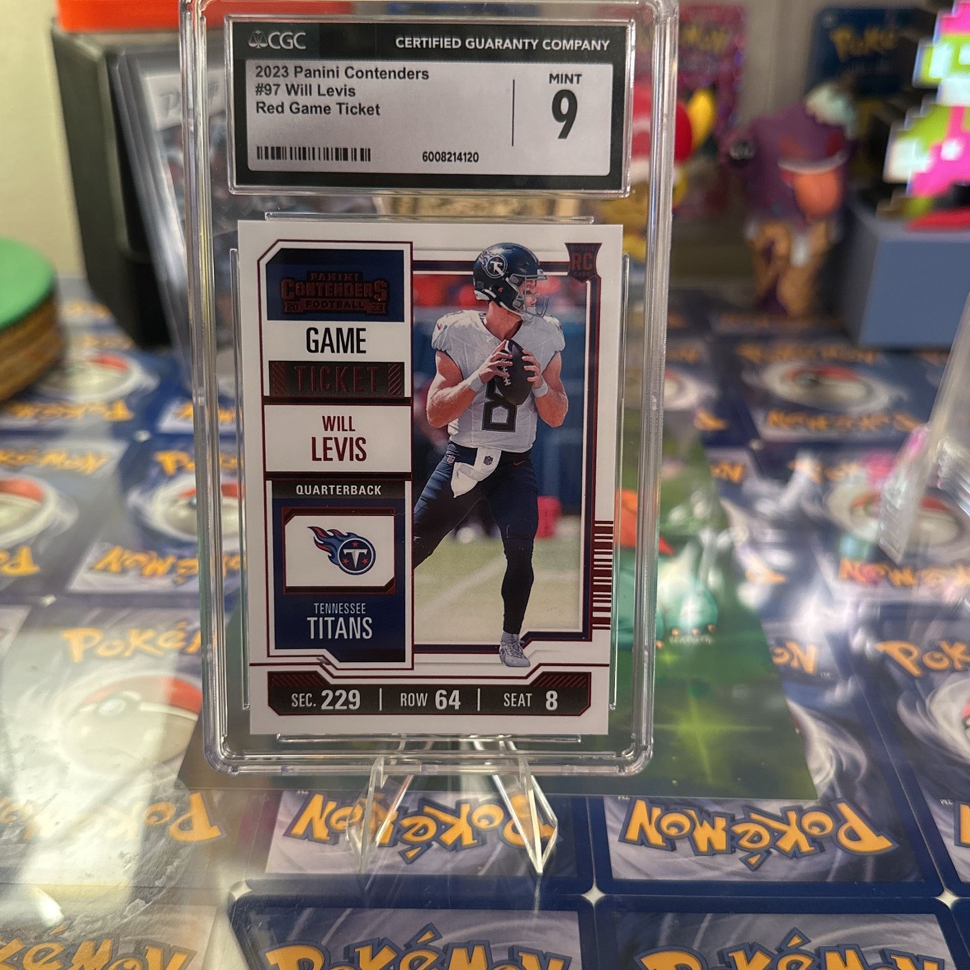 2023 PANINI CONTENDERS “Will Levis” Red Game Ticket