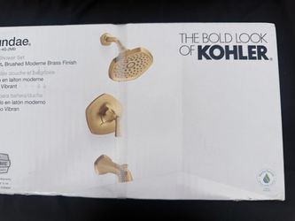 Kohler Sundae Tub and Shower Set Brushed Moderne Brass GREAT DEAL! NEW!