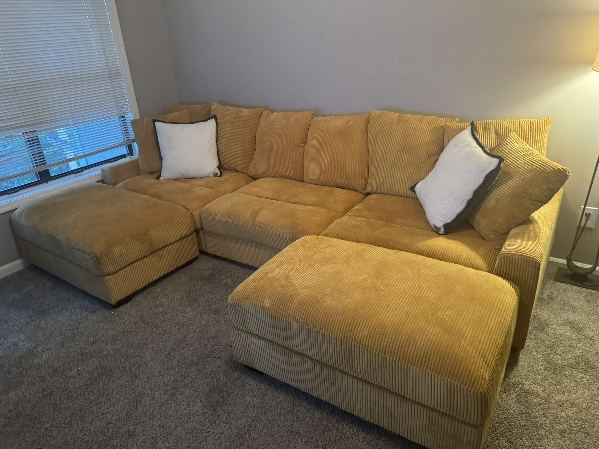 Ashira 5 Piece Corduroy Couch