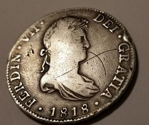 1818 silver Spanish 8 reales