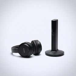 Sony RF400 Wireless Home Theater Headphones for Watching TV WHRF400, Black