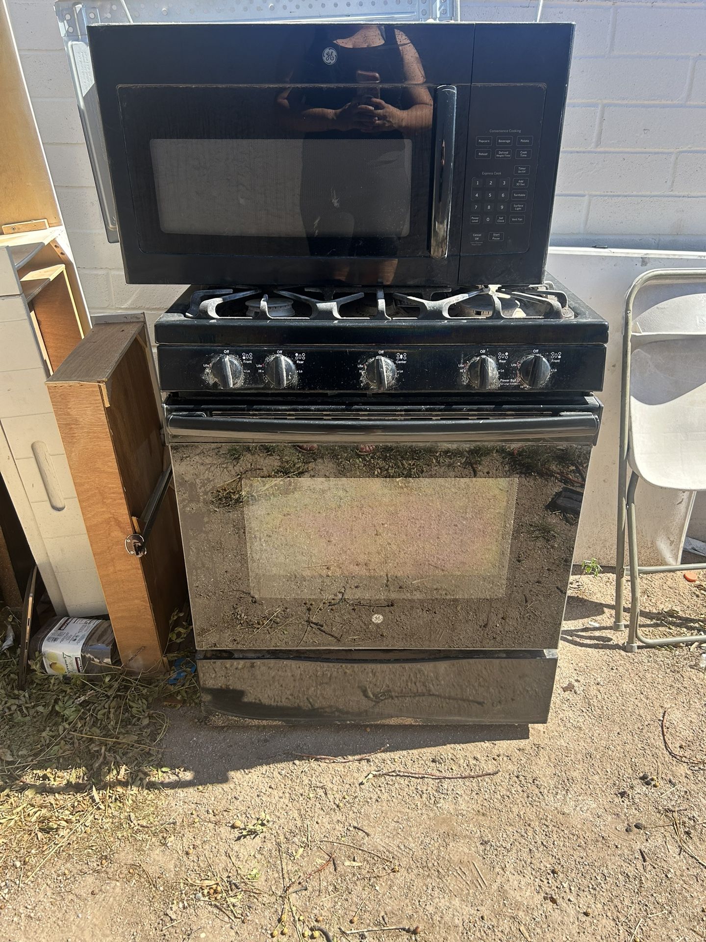 Gas Stove With microwave