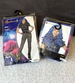 Girl Mal Descendants Halloween Costume And Wig