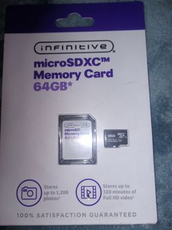 Infinitive microSDxc 64GB memory card & Adapter
