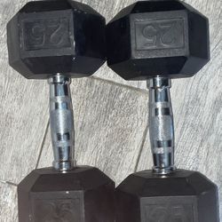 Pair Of 25LB Dumbells 