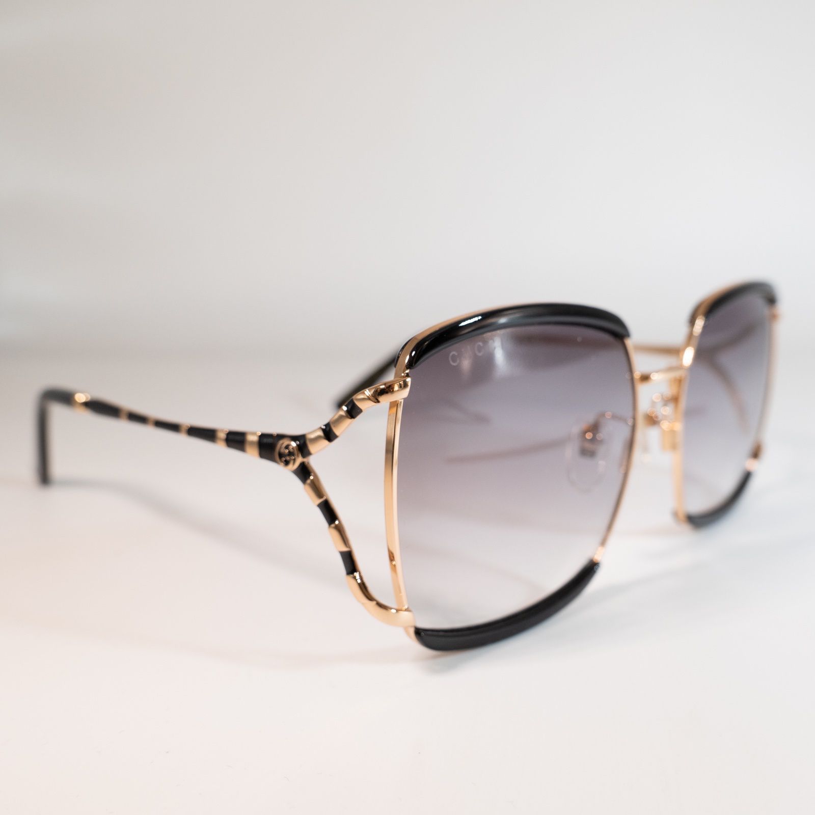 Gucci GG0593 black Gold Sunglasses 