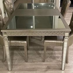 Kacela Mirror Dining Table with Extension