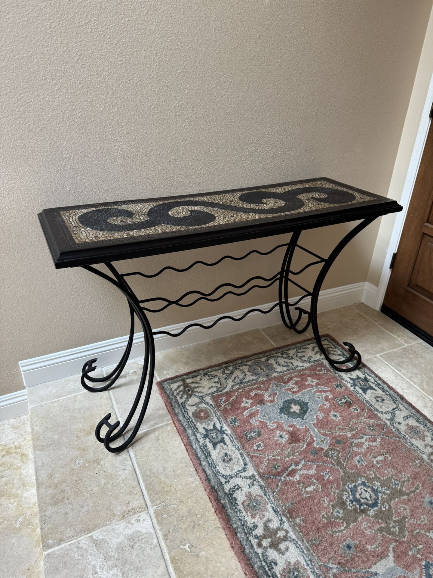 Pier one Table And Wine Rack Below It