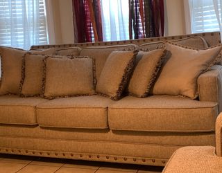 Sofa Couch Taupe/ Beige