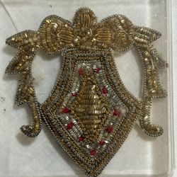Glass And Metallic Thread Patch 