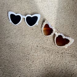 Bride To Be Glasses, White Heart Glasses 