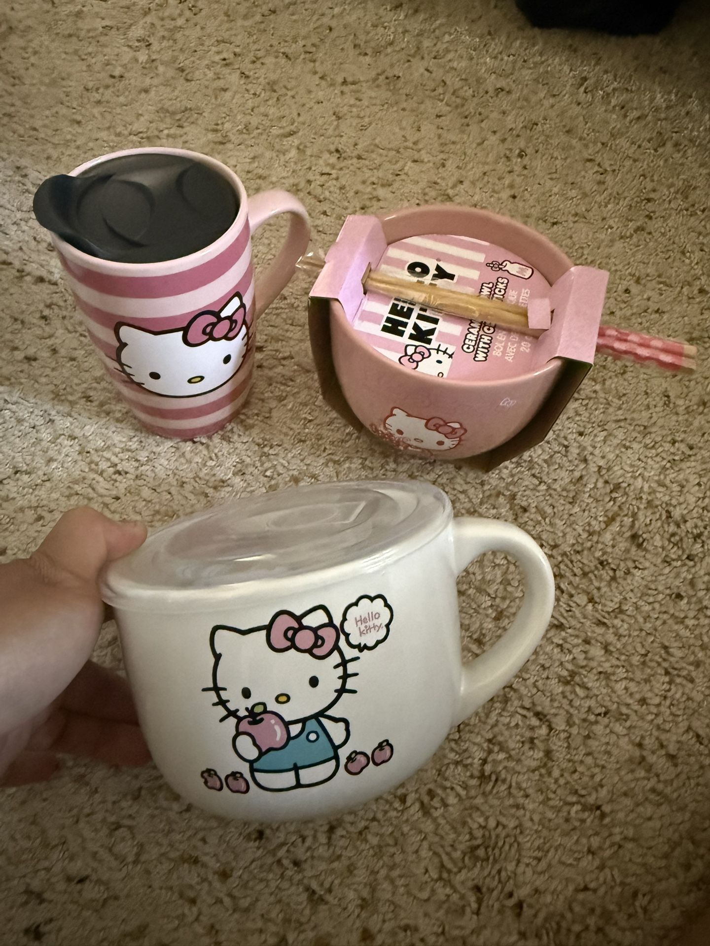 Hello Kitty Mug Bowls Chopstick