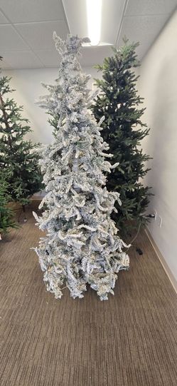 7ft Flocked Artificial Christmas Tree
