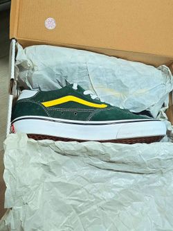 Vans Rowan Pro Skate Shoes (Dark Green/Yellow) - Men's Sz 11.5 [MINT]