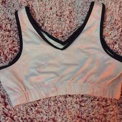 Marble Pink & White Sports Bra