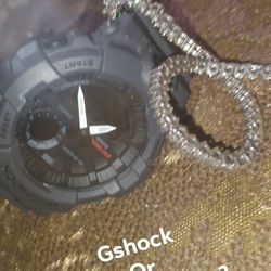 Gshock Watch & Icy Chain 