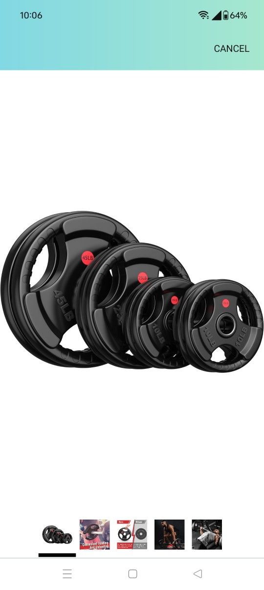 Olympic Barbells Weight Plates 25lb, 10lb