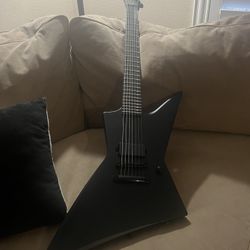 ESP LTD EX-7 Baritone Black Metal 2022 - Present - Black Satin