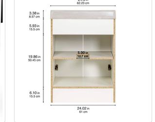 Oakley 25 in. Single Sink White Freestanding Bath Vanity with White Cultured Marble Top
